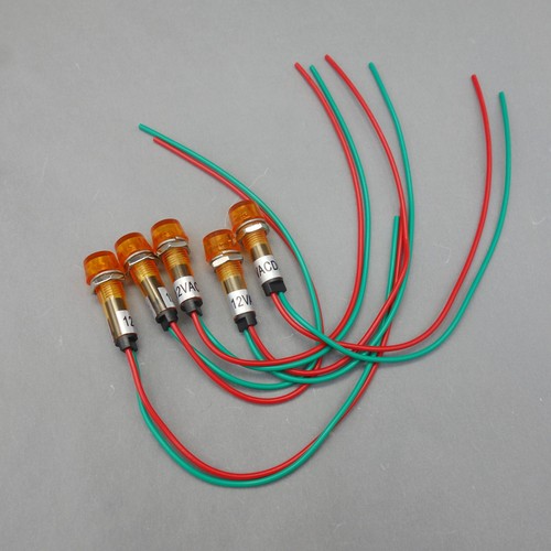 10pcs 12v 10mm - 12v, yellow